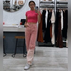 BDG Pink ombre high rise baggy jeans Size 25